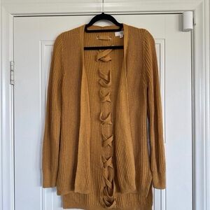 Women's Mustard Sweater Cardigan